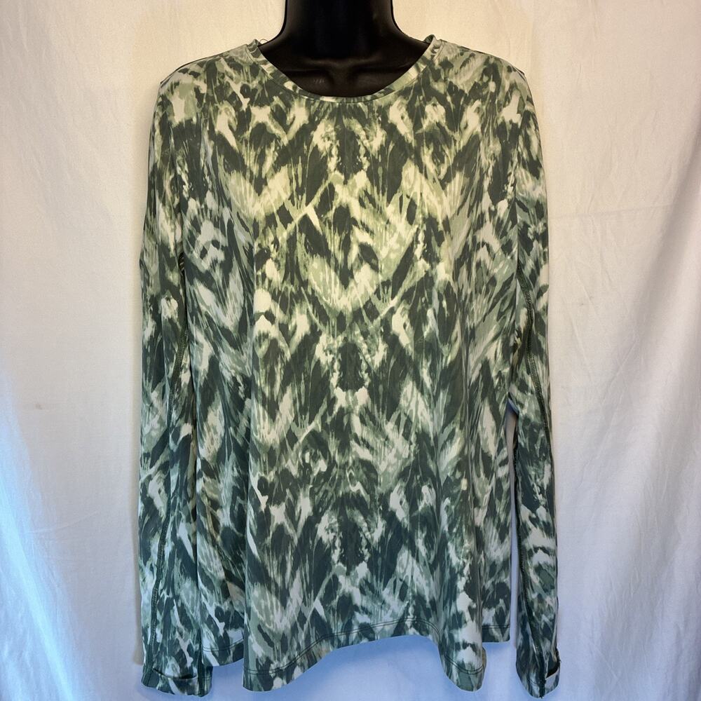 Duluth Trading UPF Shirt Women's Large Green Suit Up Swim Long Sleeve Beach
